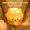 Night Light Starry Sky Projection Lamp 360 Degree Rotating Music Night Light Colorful Romantic Flashing Night Lamp Baby Kid Gift-Can Be Used Wirelessly After Charging