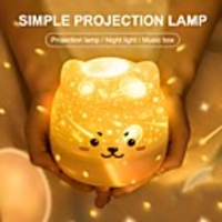 Night Light Starry Sky Projection Lamp 360 Degree Rotating Music Night Light Colorful Romantic Flashing Night Lamp Baby Kid Gift-Can Be Used Wirelessly After Charging