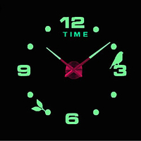 Night Luminous Wall Clock Modern Contemporary DIY Acrylic Round Classic Theme Indoor AA Batteries Powered Decoration Wall Clock Digital Mirror Polished