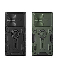 NILLKIN CamShield Armor Case Cover For Samsung Galaxy Note 20 Ultra Metal Push Window Protective Lens Phone Case Four-corner Anti-drop Protection Case with Ring Bracket miniinthebox