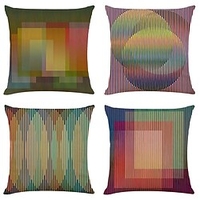 Nion Double Side Cushion Cover 4PCS Soft Decorative Square Throw Pillow Cover Cushion Case Pillowcase for Sofa Bedroom Superior Quality Machine Washable miniinthebox