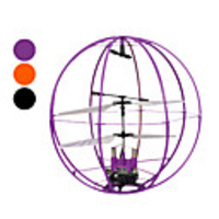 NO-6041 3-Channel Ball Shaped Remote Control Helicopter with LED and Gyro