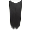 No Clip No Glue Invisible Halo Hair Extension 24inch Long Straight Synthetic Heat Resistant String Hairpiece miniinthebox