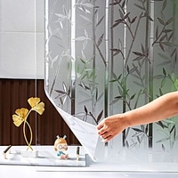 No Glue Window Film Vinyl Static Anti Uv Privacy Glass Sticker Home Kitchen Office Decorative Bamboo Glass Film 10045cm miniinthebox