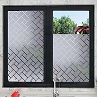 No Glue Window Film Vinyl Static Anti Uv Privacy Glass Sticker Home Kitchen Office Decorative Geometry Glass Film 10045cm miniinthebox