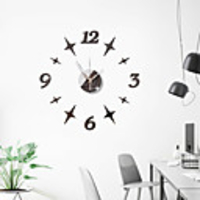 Nordic Creative Star Mirror Wall Clock DIY Acrylic Digital Silent Clock Decoration Wall Sticker Household Wall Clock