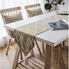 Nordic Jacquard Geometric Table Runner Tassel