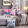 Nordic Pop Cartoon Cushion Cover Home Decorative Pillows Animals Car Sofa Throw Pillows Linen Print Custom Pillowcase