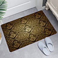 Nordic Retro Pattern Digital Printing Floor Mat Modern Bath Mats Nonwoven Memory Foam Novelty Bathroom