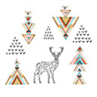 Nordic Style Geometry Art Wall Sticker For House Decoration Living Room Bedroom Decor Art Decals Mural Vinyl Wall Stickers Animals