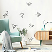 Nordic Style Geometry Art Wall Sticker For House Decoration Living Room Bedroom Decor Art Decals Mural Vinyl Wall Stickers Birds