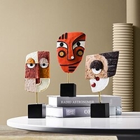 Nordic Style Resin Crafts Living Room Decoration Abstract Face art Decoration miniinthebox