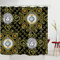 Nordic Style Series 1 Digital Printing Shower Curtain Shower Curtains Hooks Modern Polyester New Design