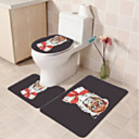 Nordic Tiger Head Toilet Cushion Three-piece Toilet Bathroom Non-slip Floor Mat