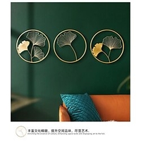 nordic wrought iron ginkgo leaf wall decoration home living room porch sofa tv background wall decoration wall pendant miniinthebox