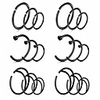 nose rings hoop nose ring surgical steel 20g gauge 8mm 10mm 12mm piercing hoops jewelry black