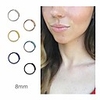 nose rings hoop titanium nose ring body piercing round set jewelry for women 8mm 6pcs