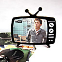 Nostalgic Black and White Television Shaped PMMA Magnetic Photo Frame