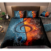 Note Print 3-Piece Duvet Cover Set Hotel Bedding Sets Comforter Cover with Soft Lightweight Microfiber,  Include 1 Duvet Cover,  2 Pillowcases for Double/Queen/King(1 Pillowcase for Twin/Single)