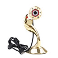Novelty Golden Sunshine Webcam with Light Microphone (Golden)
