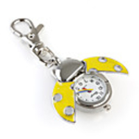 Novelty Ladybird Keyring Watch,  Yellow