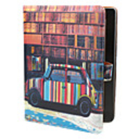 Novelty PU Leather Case with Stand for iPad 2 (Bookshelf)