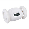 Novelty Run-Around Wake-Up-Catch-Me Digital Alarm Clock on Wheels (White)