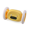 Novelty Run-Around Wake-Up-Catch-Me Digital Running Alarm Clock on Wheels-Yellow