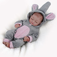 NPK DOLL 10 inch Reborn Doll Reborn Toddler Doll Baby Boy Baby Girl Safety Gift Cute Full Body Silicone with Clothes and Accessories for Girls