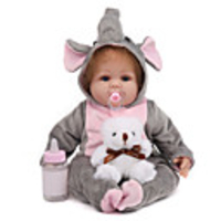 NPK DOLL 20 inch Reborn Doll Reborn Toddler Doll Baby Boy Baby Girl Safety Gift Cute Cloth 3/4 Silicone Limbs and Cotton Filled Body with Clothes and Accessories for Girls