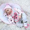NPK DOLL 22 inch Reborn Doll Girl Doll Baby Girl Reborn Baby Doll lifelike Cute Hand Made Child Safe Non Toxic Cloth 3/4 Silicone Limbs and Cotton Filled Body 55cm with Clothes and Accessories for