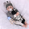 NPK DOLL 22 inch Reborn Doll Reborn Toddler Doll Baby Boy Baby Girl lifelike Safety Gift 3/4 Silicone Limbs and Cotton Filled Body with Clothes and Accessories for Girls