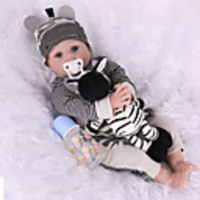 NPK DOLL 22 inch Reborn Doll Reborn Toddler Doll Baby Boy Baby Girl lifelike Safety Gift 3/4 Silicone Limbs and Cotton Filled Body with Clothes and Accessories for Girls