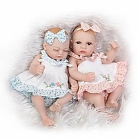NPKCOLLECTION 10 inch NPK DOLL Reborn Doll Girl Doll Baby Girl Newborn lifelike Cute Hand Made Child Safe Full Body Silicone with Clothes and Accessories for Girls