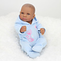 NPKCOLLECTION 12 inch NPK DOLL Reborn Doll Baby African Doll lifelike Cute Hand Made Child Safe Non Toxic Full Body Silicone 28cm with Clothes and Accessories for Girls
