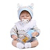 NPKCOLLECTION 18 inch NPK DOLL Reborn Doll Baby Boy lifelike Gift Cute Cloth 3/4 Silicone Limbs and Cotton Filled Body with Clothes and Accessories for Girls