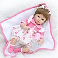 NPKCOLLECTION 18 inch NPK DOLL Reborn Doll Girl Doll Baby Girl Newborn lifelike Cute Eco-friendly Hand Made Cloth 3/4 Silicone Limbs and Cotton Filled Body 45cm with Clothes and Accessories for