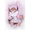 NPKCOLLECTION 18 inch Reborn Doll Girl Doll Baby Girl Newborn lifelike Gift Artificial Implantation Brown Eyes Cloth 3/4 Silicone Limbs and Cotton Filled Body with Clothes and Accessories for Girls