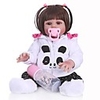 NPKCOLLECTION 20 inch Reborn Doll Baby Baby Girl Safety Gift Artificial Implantation Brown Eyes Full Body Silicone with Clothes and Accessories for Girls