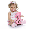 NPKCOLLECTION 20 inch Reborn Doll Baby lifelike Gift Child Safe Parent-Child Interaction Artificial Implantation Blue Eyes Full Body Silicone with Clothes and Accessories for Girls