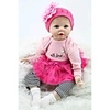 NPKCOLLECTION 22 inch NPK DOLL Reborn Doll Baby Reborn Baby Doll Newborn lifelike Cute Hand Made Child Safe Cloth 3/4 Silicone Limbs and Cotton Filled Body 22 with Clothes and Accessories for Girls