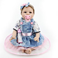 NPKCOLLECTION 22 inch NPK DOLL Reborn Doll Girl Doll Baby Girl Reborn Baby Doll lifelike Cute Hand Made Child Safe Non Toxic 55cm with Clothes and Accessories for Girls