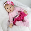 NPKCOLLECTION 22 inch NPK DOLL Reborn Doll Girl Doll Baby Girl Reborn Baby Doll lifelike Cute Hand Made Child Safe Non Toxic Cloth 3/4 Silicone Limbs and Cotton Filled Body 55cm with Clothes and