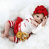 NPKCOLLECTION 22 inch Reborn Doll Baby Reborn Baby Doll lifelike Cute Hand Made Child Safe Non Toxic Cloth 3/4 Silicone Limbs and Cotton Filled Body 55cm with Clothes and Accessories for Girls