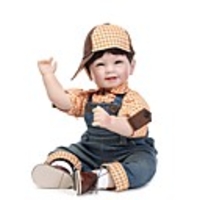 NPKCOLLECTION 24 inch NPK DOLL Reborn Doll Baby Boy Reborn Toddler Doll Gift Hand Made Artificial Implantation Blue Eyes Cloth 3/4 Silicone Limbs and Cotton Filled Body with Clothes and Accessories