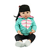 NPKCOLLECTION 24 inch NPK DOLL Reborn Doll Girl Doll Baby Girl Reborn Toddler Doll Gift Cute Artificial Implantation Brown Eyes Full Body Silicone with Clothes and Accessories for Girls