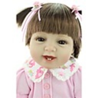 NPKCOLLECTION 24 inch NPK DOLL Reborn Doll Girl Doll Baby Girl Reborn Toddler Doll Newborn lifelike Child Safe Parent-Child Interaction Hand Rooted Mohair Cloth 3/4 Silicone Limbs and Cotton Filled