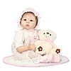 NPKCOLLECTION 24 inch NPK DOLL Reborn Doll Girl Doll Baby Girl Reborn Toddler Doll Newborn lifelike Gift Child Safe Parent-Child Interaction Cloth 3/4 Silicone Limbs and Cotton Filled Body with