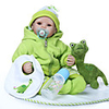 NPKCOLLECTION 24 inch NPK DOLL Reborn Doll Girl Doll Baby Girl Reborn Toddler Doll Newborn lifelike Gift Parent-Child Interaction Hand Applied Eyelashes Cloth 3/4 Silicone Limbs and Cotton Filled Body