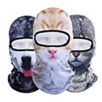 Nuckily Balaclava Animal Windproof Sunscreen Breathability Soft Comfortable Bike / Cycling Dark Grey GrayWhite Cream Coolmax Winter for Men